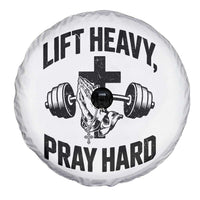 Lift Heavy Pray Hard Spare Tire Cover Christian Workout Jesus Gym Lifting - Wonder Print Shop