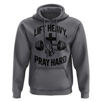 Lift Heavy Pray Hard Hoodie Christian Workout Jesus Gym Lifting - Wonder Print Shop