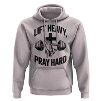 Lift Heavy Pray Hard Hoodie Christian Workout Jesus Gym Lifting - Wonder Print Shop