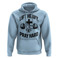 Lift Heavy Pray Hard Hoodie Christian Workout Jesus Gym Lifting - Wonder Print Shop