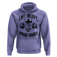 Lift Heavy Pray Hard Hoodie Christian Workout Jesus Gym Lifting - Wonder Print Shop