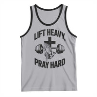 Lift Heavy Pray Hard Tank Top Christian Workout Jesus Gym Lifting - Wonder Print Shop