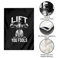 Funny Lift You Fools Garden Flag Swole Wizard Weightlifting Bodybuilding Gym Fitness - Wonder Print Shop