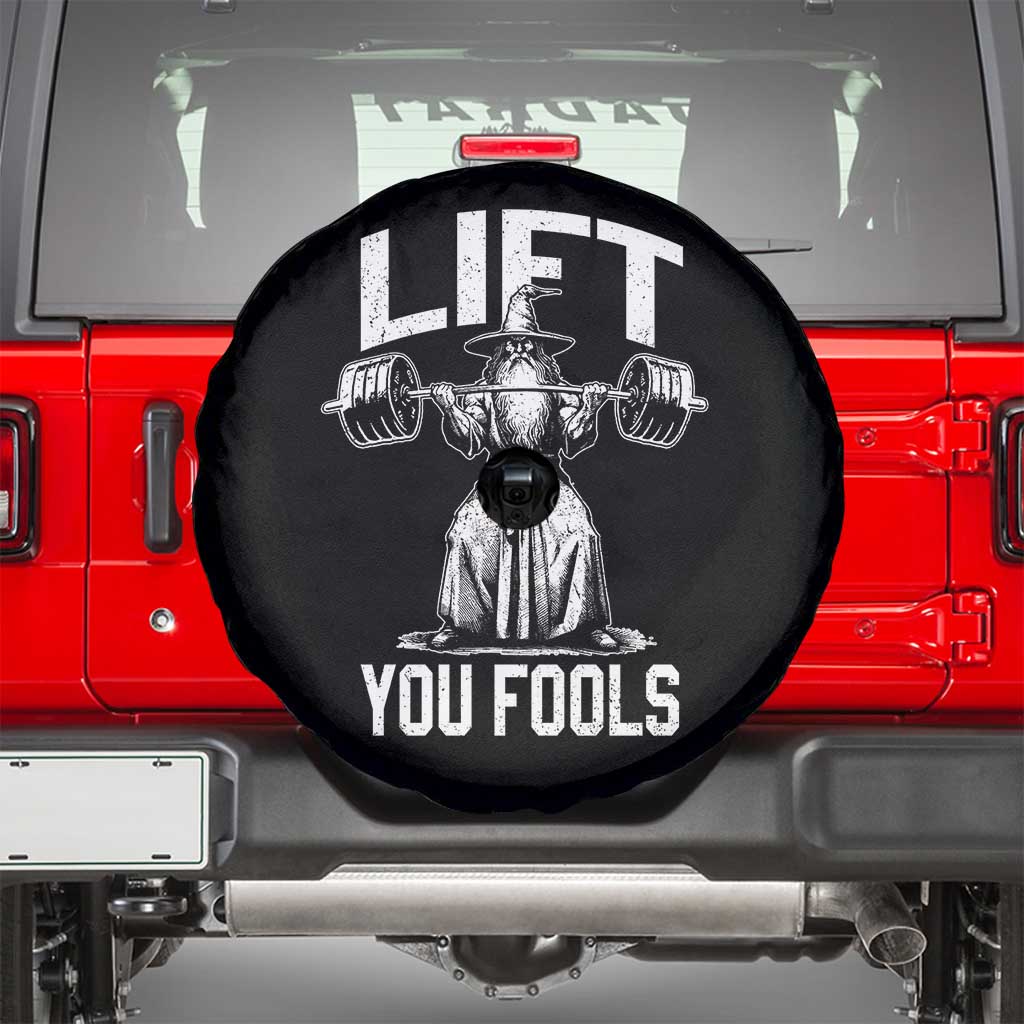 Funny Lift You Fools Spare Tire Cover Swole Wizard Weightlifting Bodybuilding Gym Fitness - Wonder Print Shop