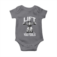 Funny Lift You Fools Baby Onesie Swole Wizard Weightlifting Bodybuilding Gym Fitness - Wonder Print Shop