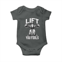 Funny Lift You Fools Baby Onesie Swole Wizard Weightlifting Bodybuilding Gym Fitness - Wonder Print Shop