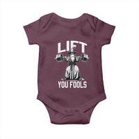 Funny Lift You Fools Baby Onesie Swole Wizard Weightlifting Bodybuilding Gym Fitness - Wonder Print Shop