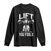 Funny Lift You Fools Long Sleeve Shirt Swole Wizard Weightlifting Bodybuilding Gym Fitness - Wonder Print Shop
