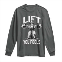Funny Lift You Fools Long Sleeve Shirt Swole Wizard Weightlifting Bodybuilding Gym Fitness - Wonder Print Shop