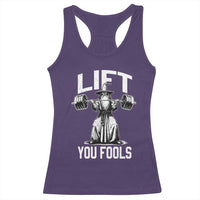 Funny Lift You Fools Racerback Tank Top Swole Wizard Weightlifting Bodybuilding Gym Fitness - Wonder Print Shop