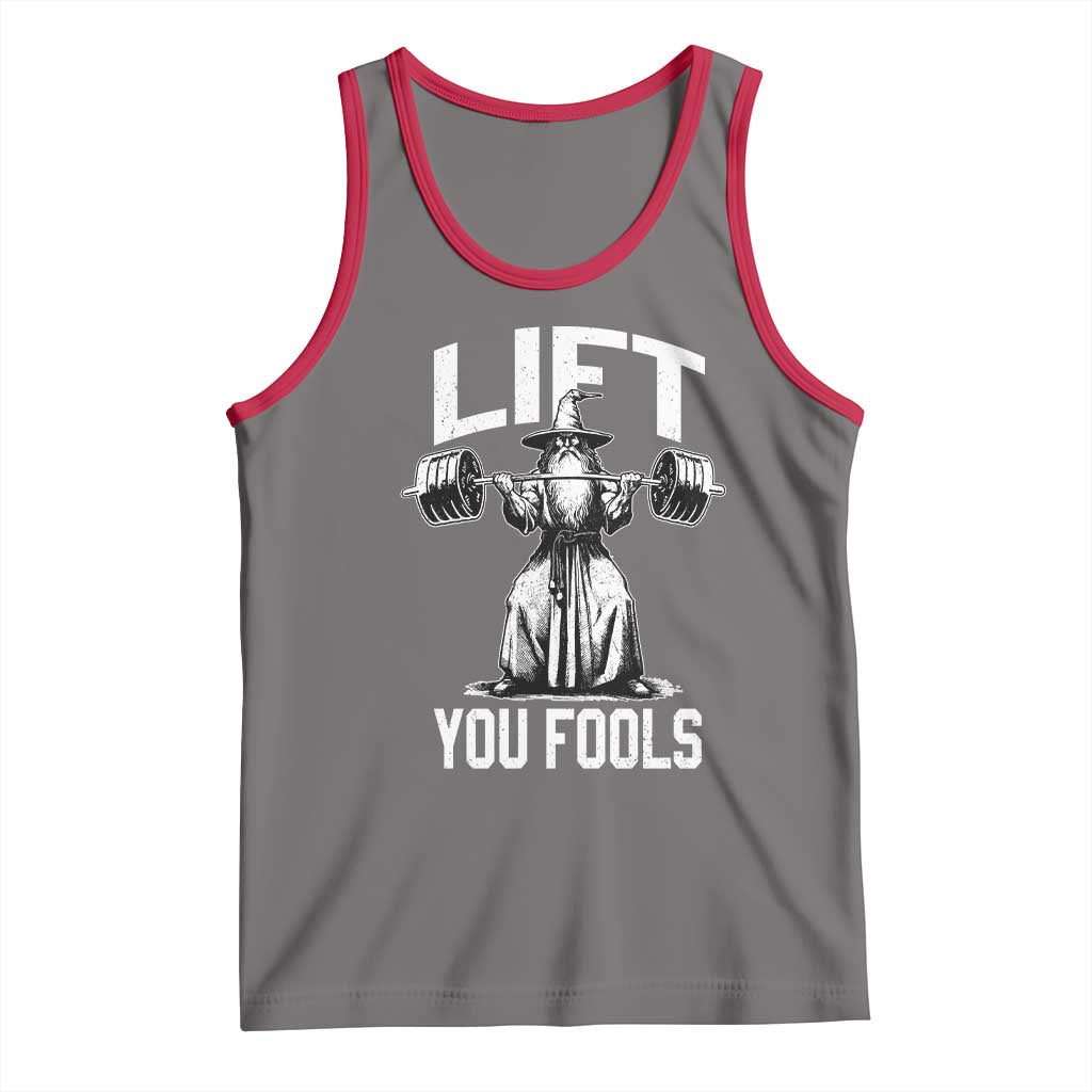Funny Lift You Fools Tank Top Swole Wizard Weightlifting Bodybuilding Gym Fitness - Wonder Print Shop