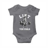 Funny Lift You Fools Baby Onesie Swole Wizard Weightlifting Bodybuilding Gym - Wonder Print Shop