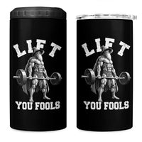 Funny Lift You Fools 4 in 1 Can Cooler Tumbler Swole Wizard Weightlifting Bodybuilding Gym - Wonder Print Shop