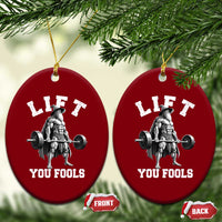 Funny Lift You Fools Ceramic Ornament Swole Wizard Weightlifting Bodybuilding Gym - Wonder Print Shop