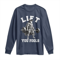 Funny Lift You Fools Long Sleeve Shirt Swole Wizard Weightlifting Bodybuilding Gym - Wonder Print Shop