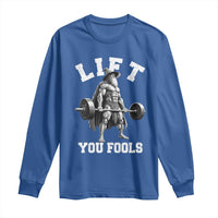 Funny Lift You Fools Long Sleeve Shirt Swole Wizard Weightlifting Bodybuilding Gym - Wonder Print Shop