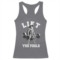 Funny Lift You Fools Racerback Tank Top Swole Wizard Weightlifting Bodybuilding Gym - Wonder Print Shop