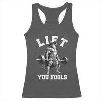 Funny Lift You Fools Racerback Tank Top Swole Wizard Weightlifting Bodybuilding Gym - Wonder Print Shop