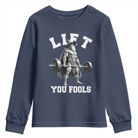 Funny Lift You Fools Youth Sweatshirt Swole Wizard Weightlifting Bodybuilding Gym - Wonder Print Shop