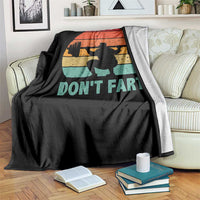 Dont Fart Fitness Gym Workout Weights Squat Humor Throw Blanket - Wonder Print Shop