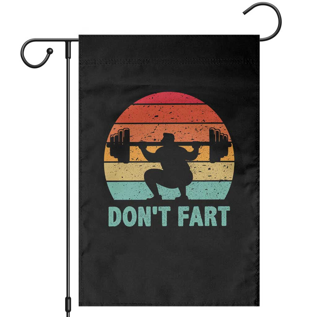 Dont Fart Fitness Gym Workout Weights Squat Humor Garden Flag - Wonder Print Shop