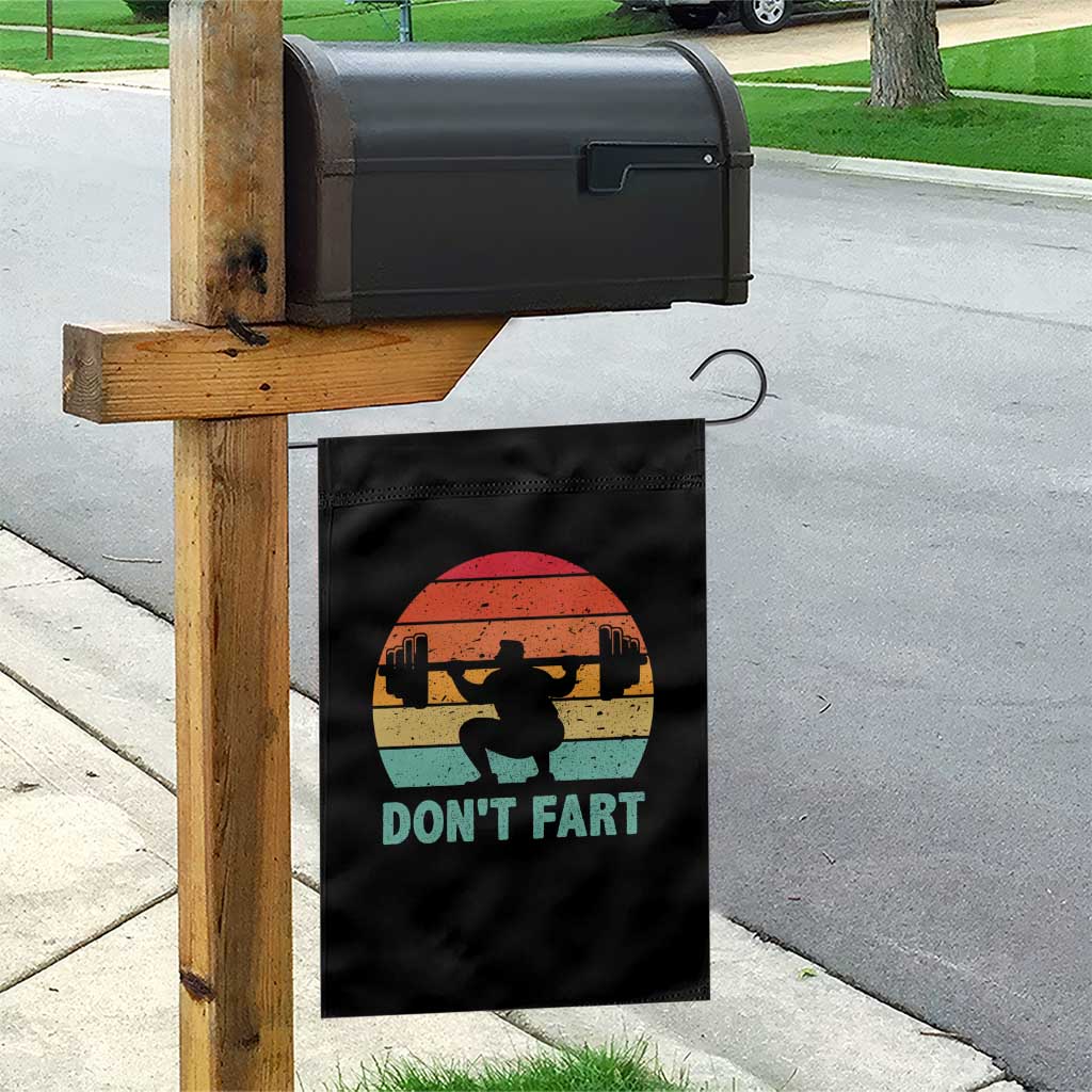 Dont Fart Fitness Gym Workout Weights Squat Humor Garden Flag - Wonder Print Shop