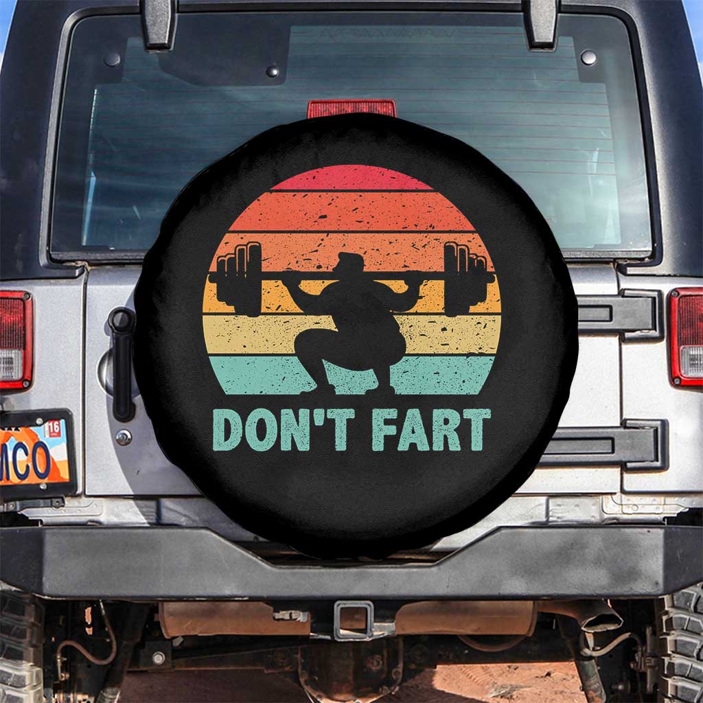 Dont Fart Fitness Gym Workout Weights Squat Humor Spare Tire Cover - Wonder Print Shop
