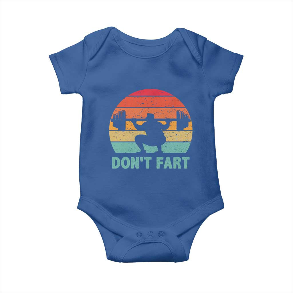 Dont Fart Fitness Gym Workout Weights Squat Humor Baby Onesie - Wonder Print Shop