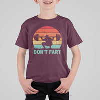 Dont Fart Fitness Gym Workout Weights Squat Humor T Shirt For Kid - Wonder Print Shop