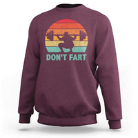 Dont Fart Fitness Gym Workout Weights Squat Humor Sweatshirt - Wonder Print Shop