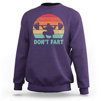 Dont Fart Fitness Gym Workout Weights Squat Humor Sweatshirt - Wonder Print Shop