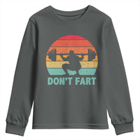 Dont Fart Fitness Gym Workout Weights Squat Humor Youth Sweatshirt - Wonder Print Shop