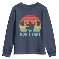 Dont Fart Fitness Gym Workout Weights Squat Humor Youth Sweatshirt - Wonder Print Shop
