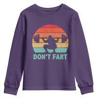 Dont Fart Fitness Gym Workout Weights Squat Humor Youth Sweatshirt - Wonder Print Shop