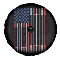 Fitness Gym Barbell Powerlifting Patriotic American Flag Spare Tire Cover - Wonder Print Shop