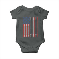 Fitness Gym Barbell Powerlifting Patriotic American Flag Baby Onesie - Wonder Print Shop