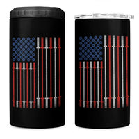 Fitness Gym Barbell Powerlifting Patriotic American Flag 4 in 1 Can Cooler Tumbler - Wonder Print Shop