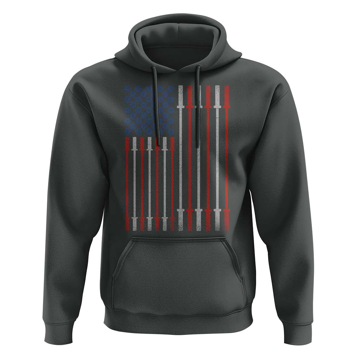 Fitness Gym Barbell Powerlifting Patriotic American Flag Hoodie - Wonder Print Shop