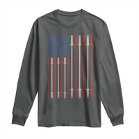 Fitness Gym Barbell Powerlifting Patriotic American Flag Long Sleeve Shirt - Wonder Print Shop