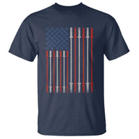 Fitness Gym Barbell Powerlifting Patriotic American Flag T Shirt - Wonder Print Shop