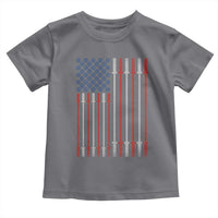 Fitness Gym Barbell Powerlifting Patriotic American Flag Toddler T Shirt - Wonder Print Shop
