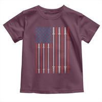 Fitness Gym Barbell Powerlifting Patriotic American Flag Toddler T Shirt - Wonder Print Shop