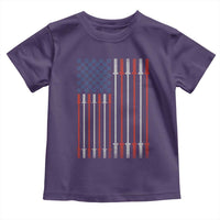Fitness Gym Barbell Powerlifting Patriotic American Flag Toddler T Shirt - Wonder Print Shop