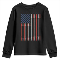 Fitness Gym Barbell Powerlifting Patriotic American Flag Youth Sweatshirt - Wonder Print Shop