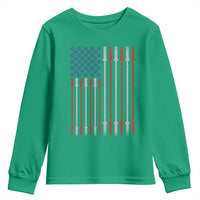 Fitness Gym Barbell Powerlifting Patriotic American Flag Youth Sweatshirt - Wonder Print Shop
