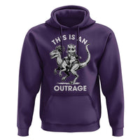 Dungeon Cat This Is An Outrage Hoodie Funny Princess Cat Riding Dinosaur - Wonder Print Shop