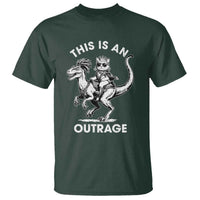 Dungeon Cat This Is An Outrage T Shirt Funny Princess Cat Riding Dinosaur - Wonder Print Shop
