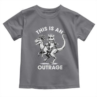 Dungeon Cat This Is An Outrage Toddler T Shirt Funny Princess Cat Riding Dinosaur - Wonder Print Shop