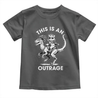 Dungeon Cat This Is An Outrage Toddler T Shirt Funny Princess Cat Riding Dinosaur - Wonder Print Shop