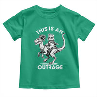 Dungeon Cat This Is An Outrage Toddler T Shirt Funny Princess Cat Riding Dinosaur - Wonder Print Shop
